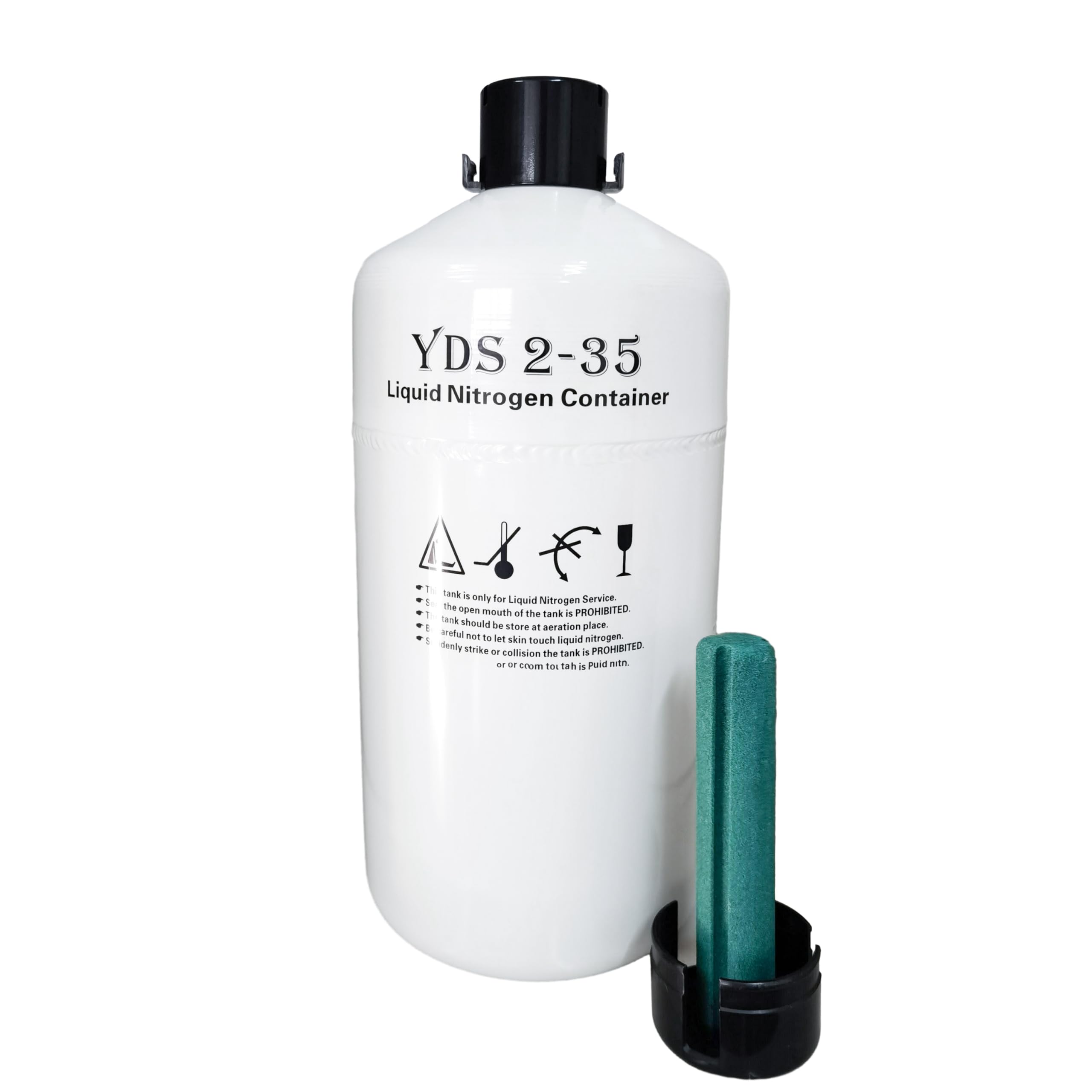 HFS(R) 2L Liquid Nitrogen Tank Aluminum Alloy Cryogenic Container LN2 Dewar with 6 Canisters & Carrying Bag (2L) - Image 7