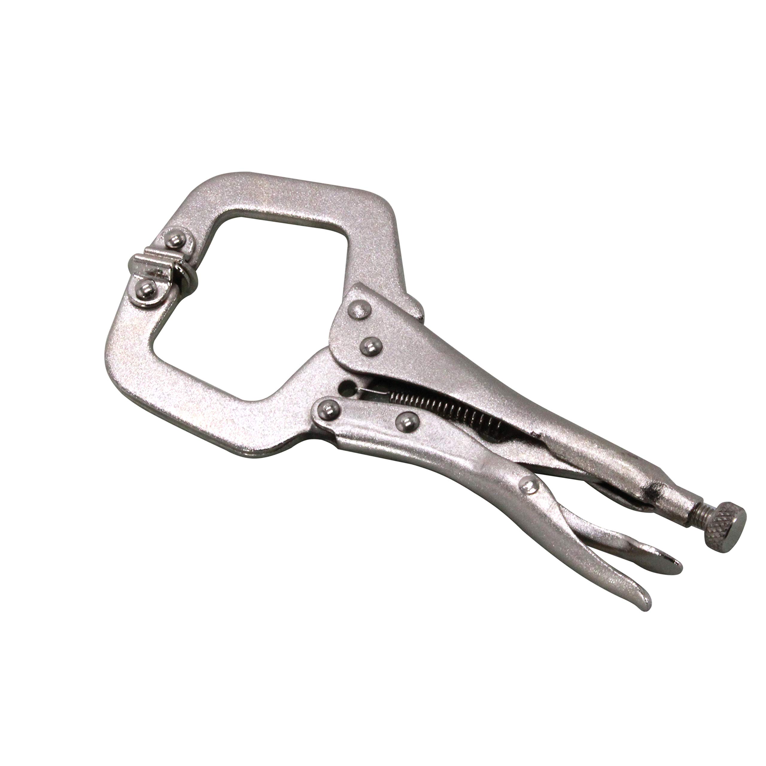 HFS (R) 6 pc - 11” C-Clamp Locking Pliers, with Swivel Pads Heavy Duty C-Type Locking Plier Table for Welding and Woodworking - Image 5