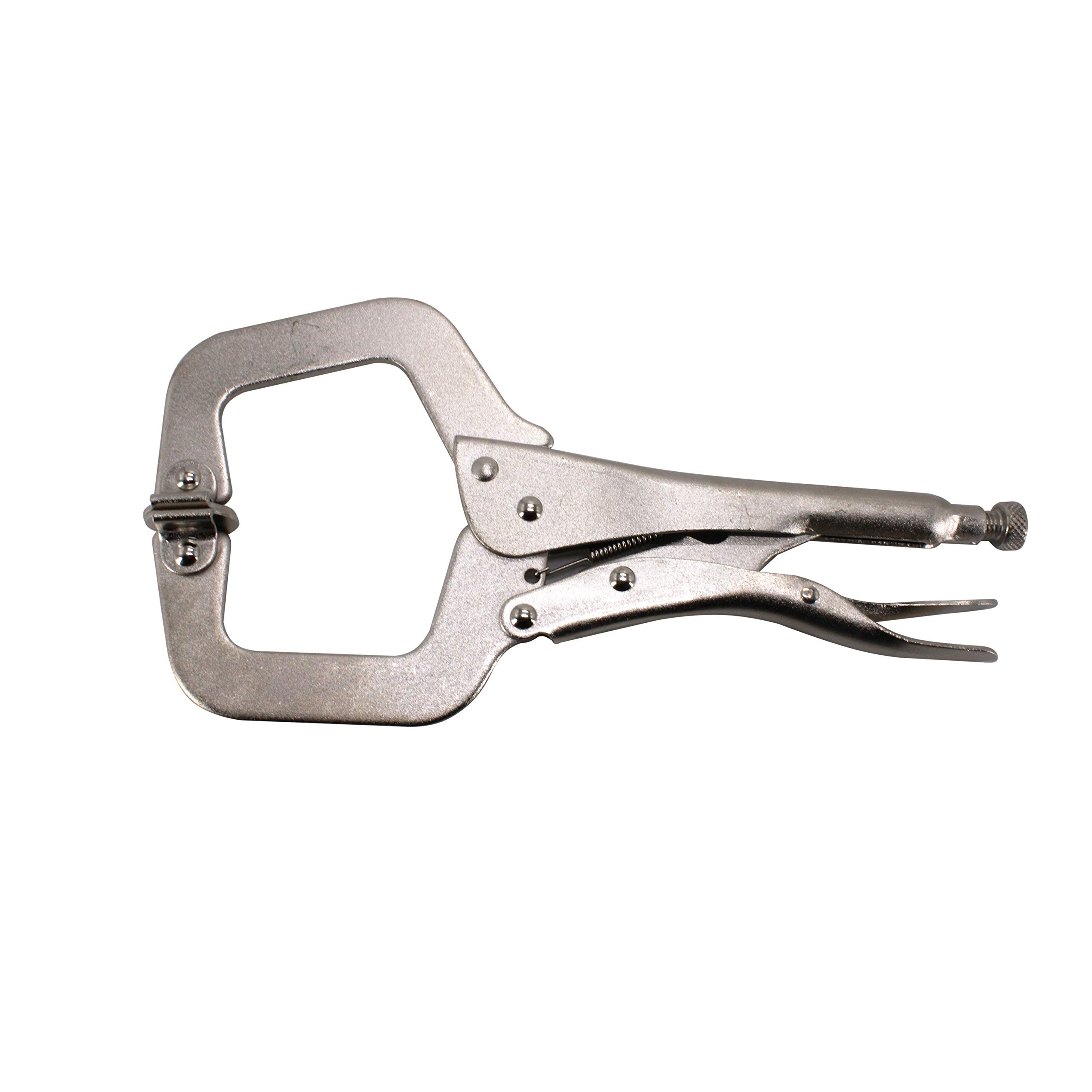 HFS (R) 6 pc - 11” C-Clamp Locking Pliers, with Swivel Pads Heavy Duty C-Type Locking Plier Table for Welding and Woodworking - Image 7