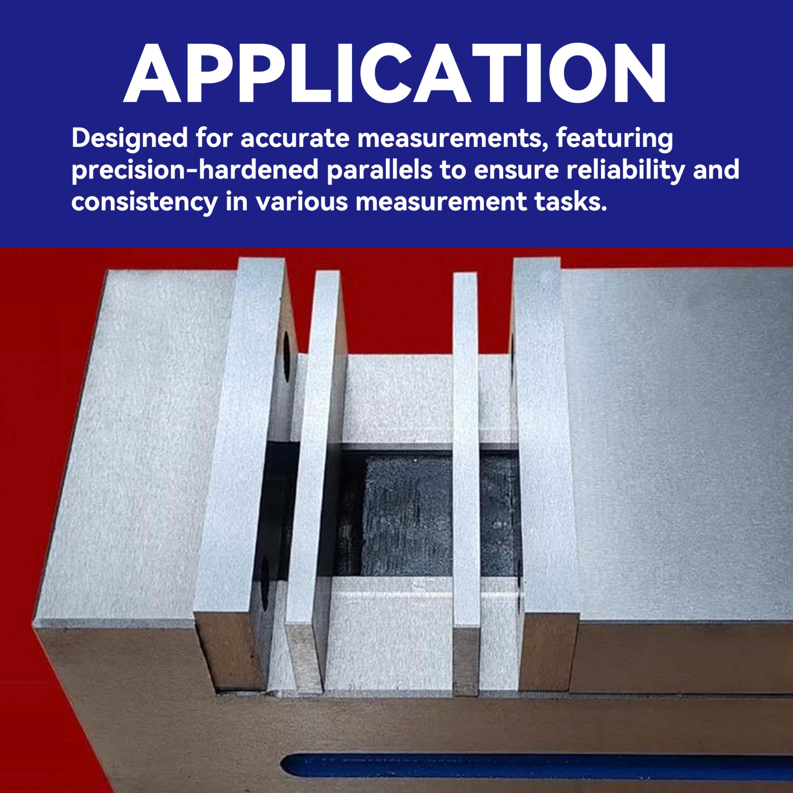 HFS (R) 9-Pair 1/4" Steel Parallel Set .0002" - Precision Hardened Parallels for Accurate Measurements,Machinist Square Accuracy Parallel Block Set - Image 3