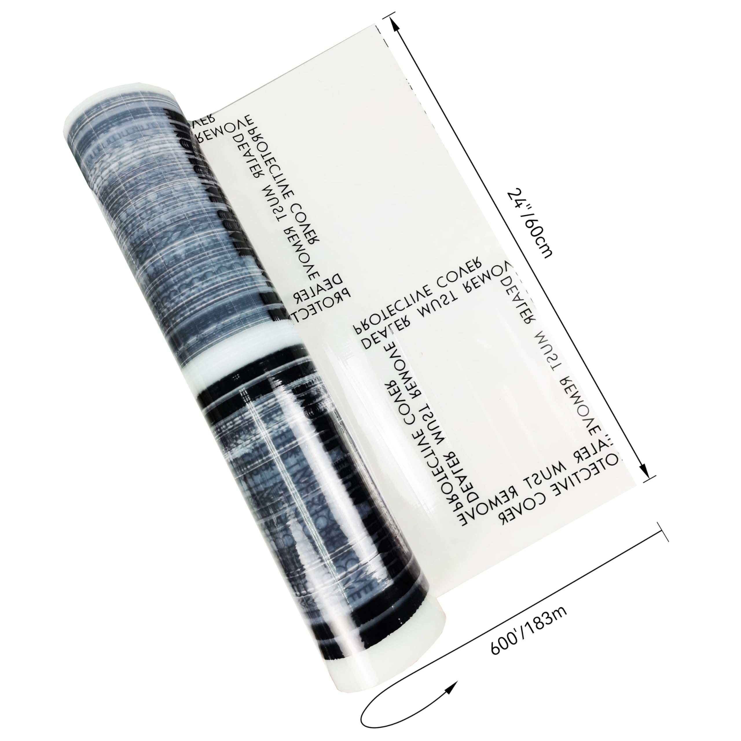 HFS(R Car Floor Mat Carpet Protector Interior Protection Film Clear Adhesive Roll Breakpoint Cover Sheet 24 in X 600FT 4 Mil Thickness - Image 3