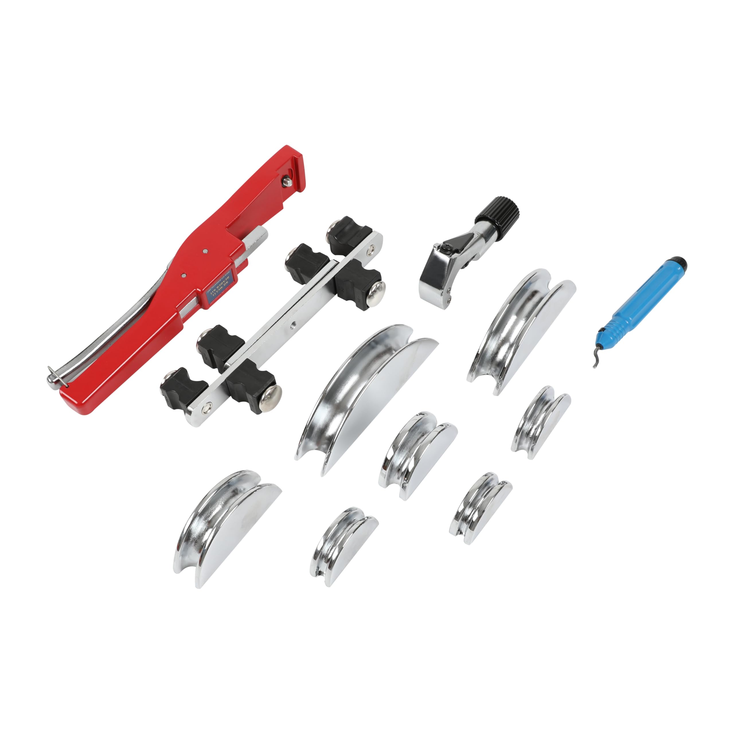 HFS(R) Copper Aluminum Tube Bender Kit, Refrigeration Ratcheting Pipe Tubing Bender Hand Tool 1/4 to 7/8 Inch with Tube Cutter for HVAC Refrigeration System （black） - Image 3