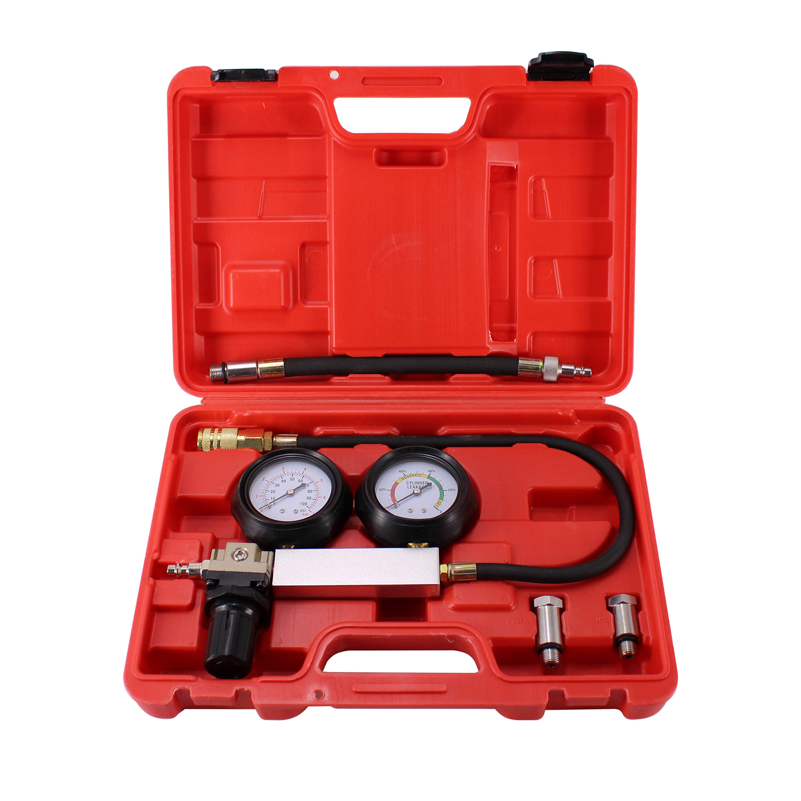 HFS(R) Cylinder Leak Detector,Engine Compression Diagnosis Test Kit,Cylinder Leakage Leakdown Leak Detector Engine Compression Tester for Piston Ring, Valve, Head Gasket - Image 4