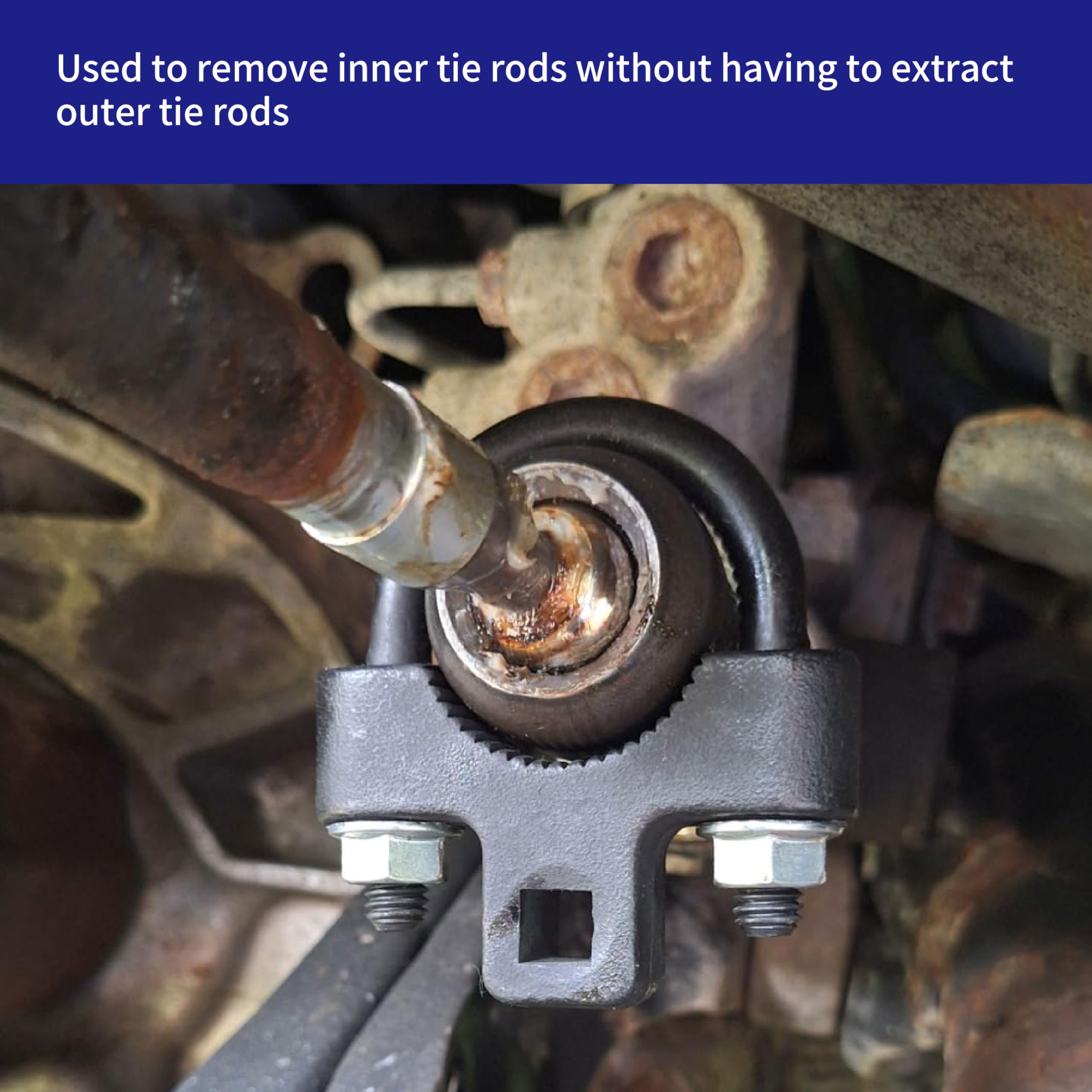 HFS(R) Inner Tie Rod Tool – 3/8in Low Profile Tool for Inner Tie Rod Removal/Installation Inner Tie Rod Removal Tool Inner Tie Rod U-Wrench - Image 3