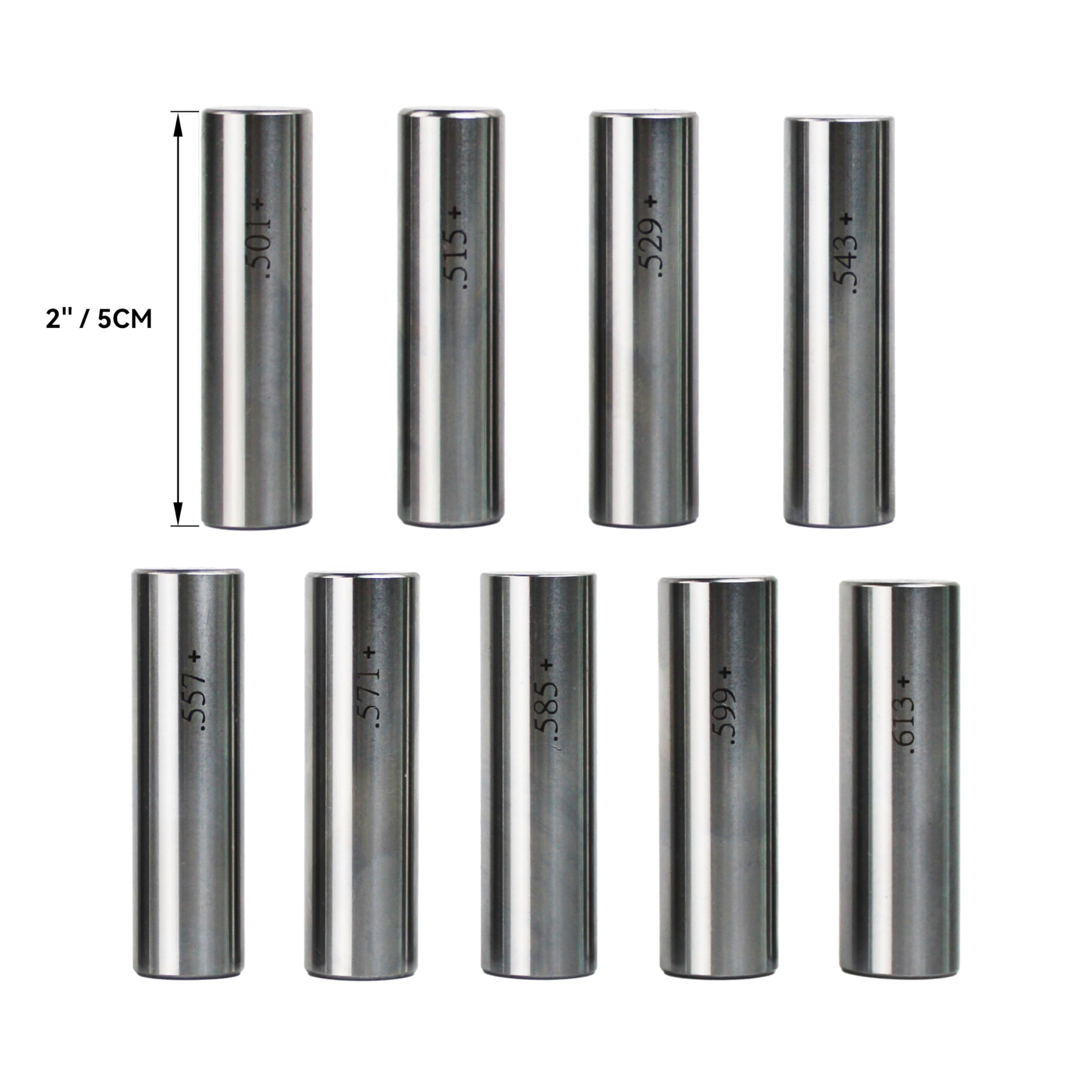 HFS(R) M3 Plus Steel Pin Gage Set with Storage Case for Carpenters and Home Improvement 125PCS 0.501-0.625" - Image 3