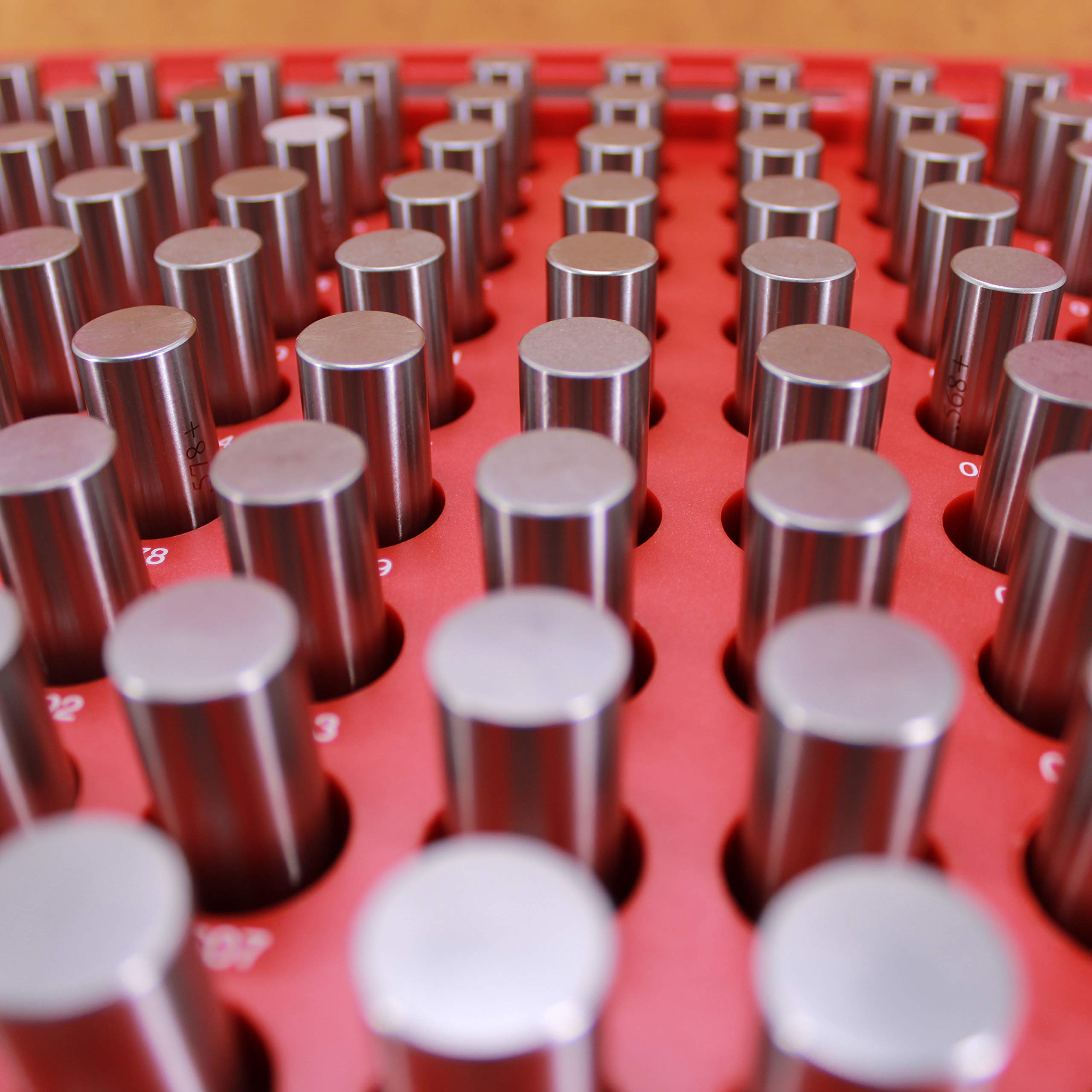 HFS(R) M3 Plus Steel Pin Gage Set with Storage Case for Carpenters and Home Improvement 125PCS 0.501-0.625" - Image 7