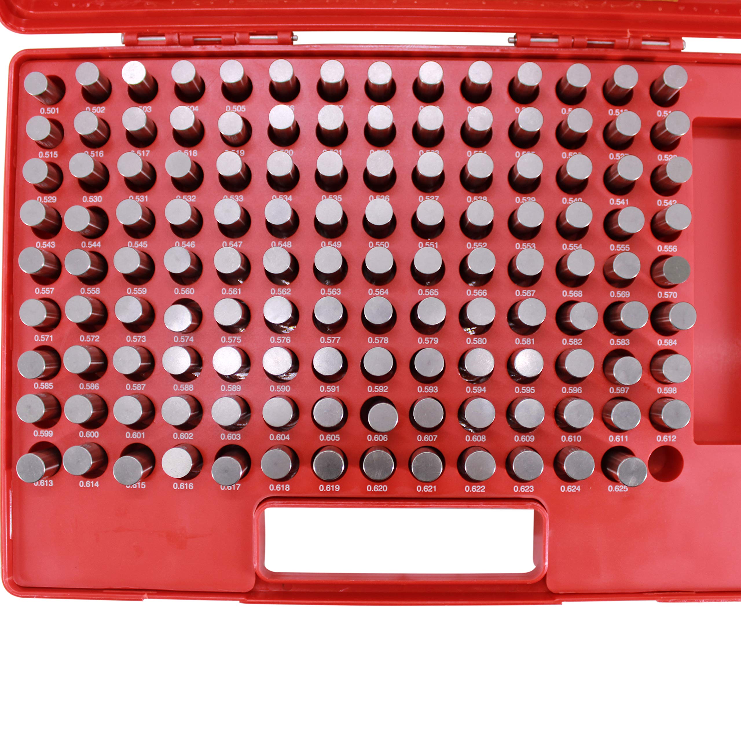 HFS(R) M3 Plus Steel Pin Gage Set with Storage Case for Carpenters and Home Improvement 125PCS 0.501-0.625" - Image 8