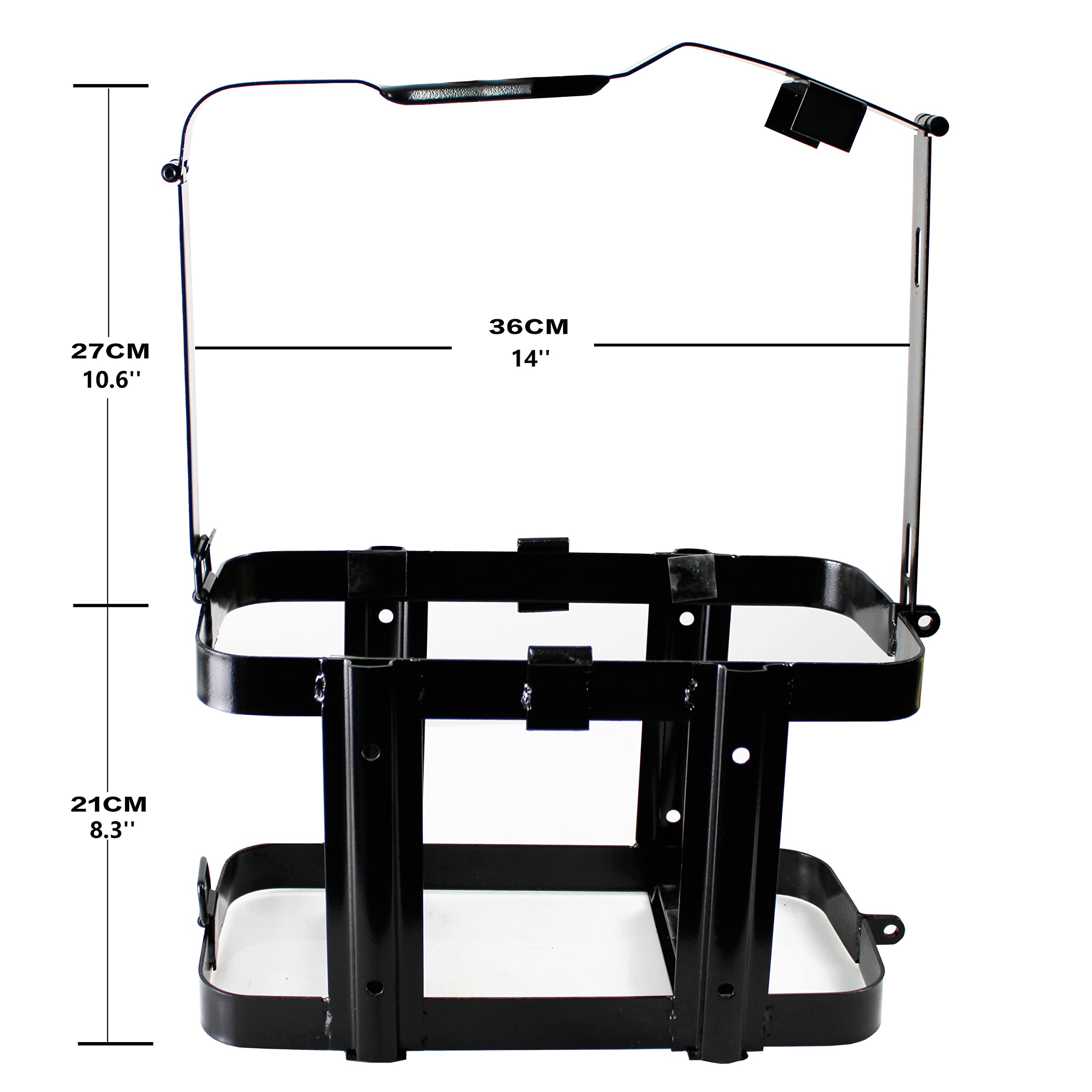 HFS (R) Metal Gas Can Holder with Locking Clasp - Fits 5 Gallon Cans - for American Jeeps and Outdoor Activities - Image 3