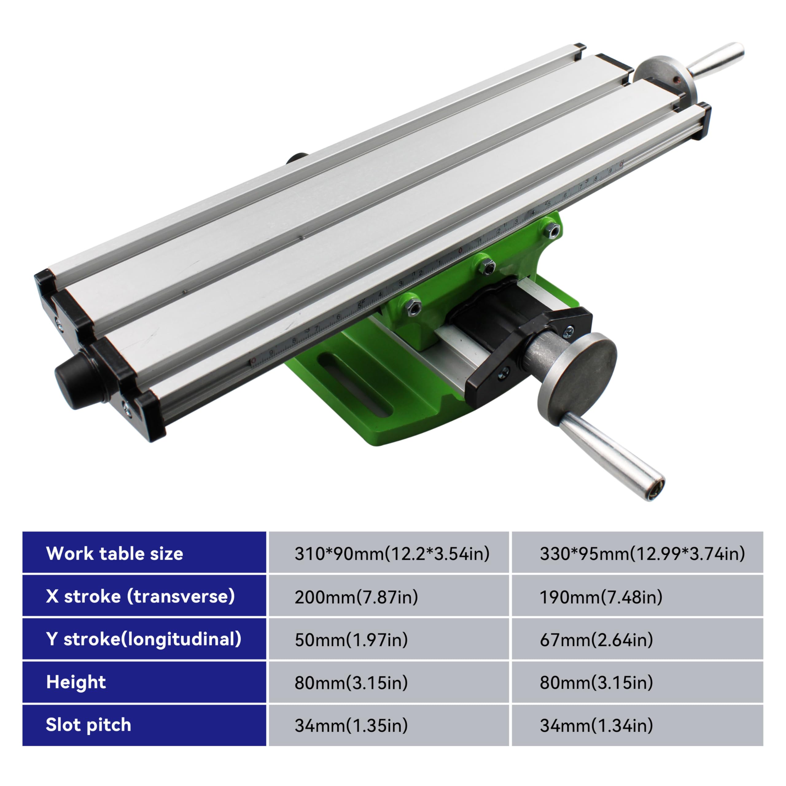HFS (R) Multifunction Worktable Milling Machine - Adjustable X-Y Compound Drilling Slide Table for Bench Drill 330x95mm(13 * 3.7in) - Image 6