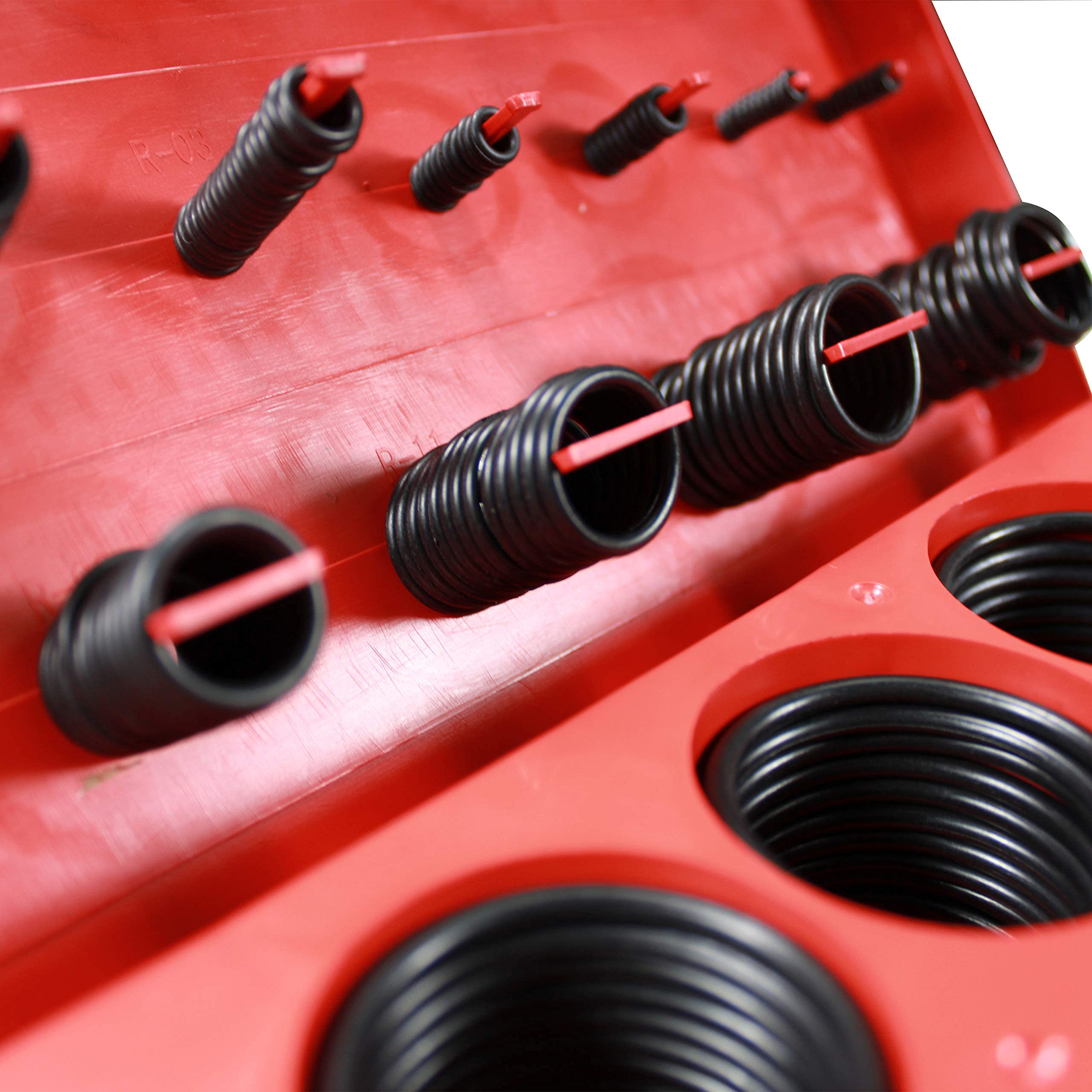 HFS(R) Rubber O-Ring Assortment Kit 407 PCS Automotive Seal Rubber Gasket Universal Replacement O-Rings (SAE) - Image 4